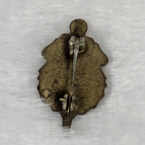 Vintage Deutsch German Eagle Crest Souvenir Pin Gold Tone Heraldic Shield Badge - Picture 2 of 4